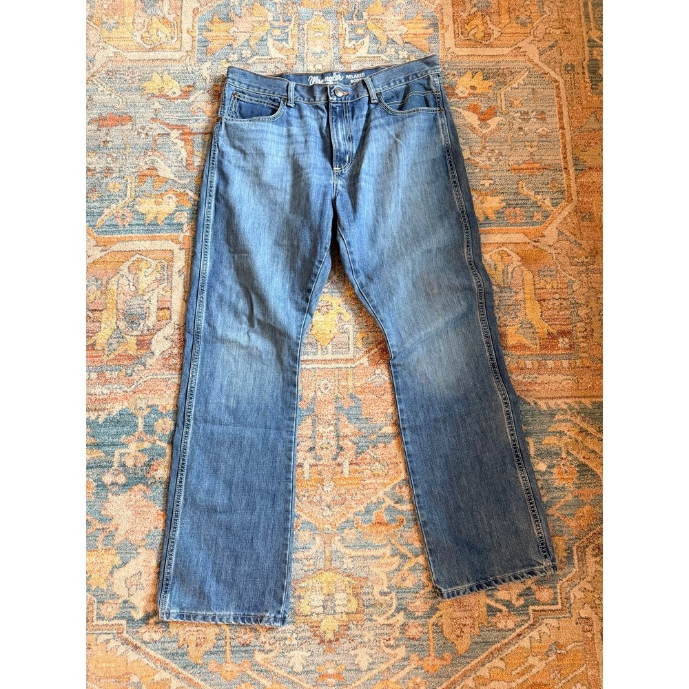 Wrangler Retro Relaxed Bootcut Jeans Mens 35x34 Medium Wash Blue 10WRT20RT